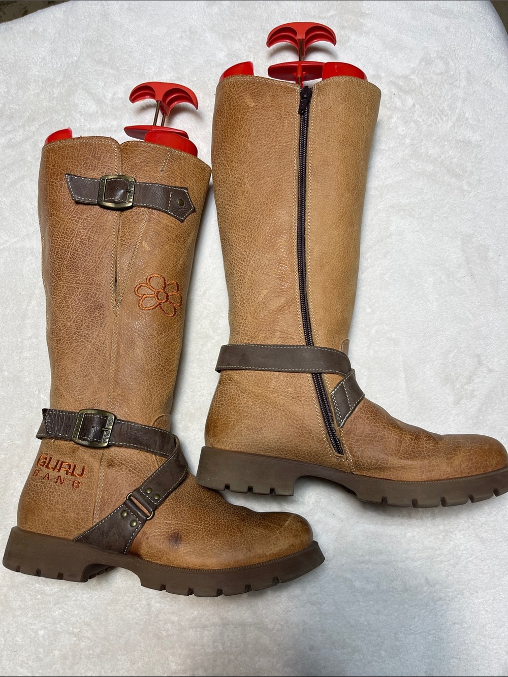 Guru Gang Tan Over-the-Knee Boots with Buckle Detail Size 38 Woman’s